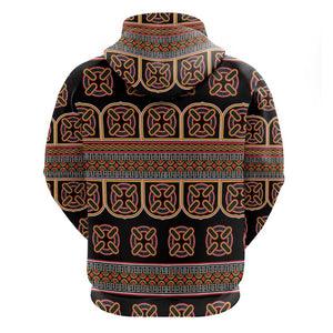Bamenda Toghu Hoodie Cameroon Traditional Pattern