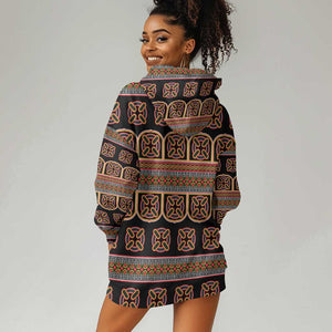 Bamenda Toghu Hoodie Dress Cameroon Traditional Pattern