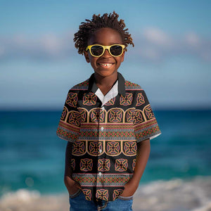 Bamenda Toghu Kid Hawaiian Shirt Cameroon Traditional Pattern