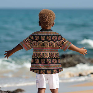 Bamenda Toghu Kid Hawaiian Shirt Cameroon Traditional Pattern