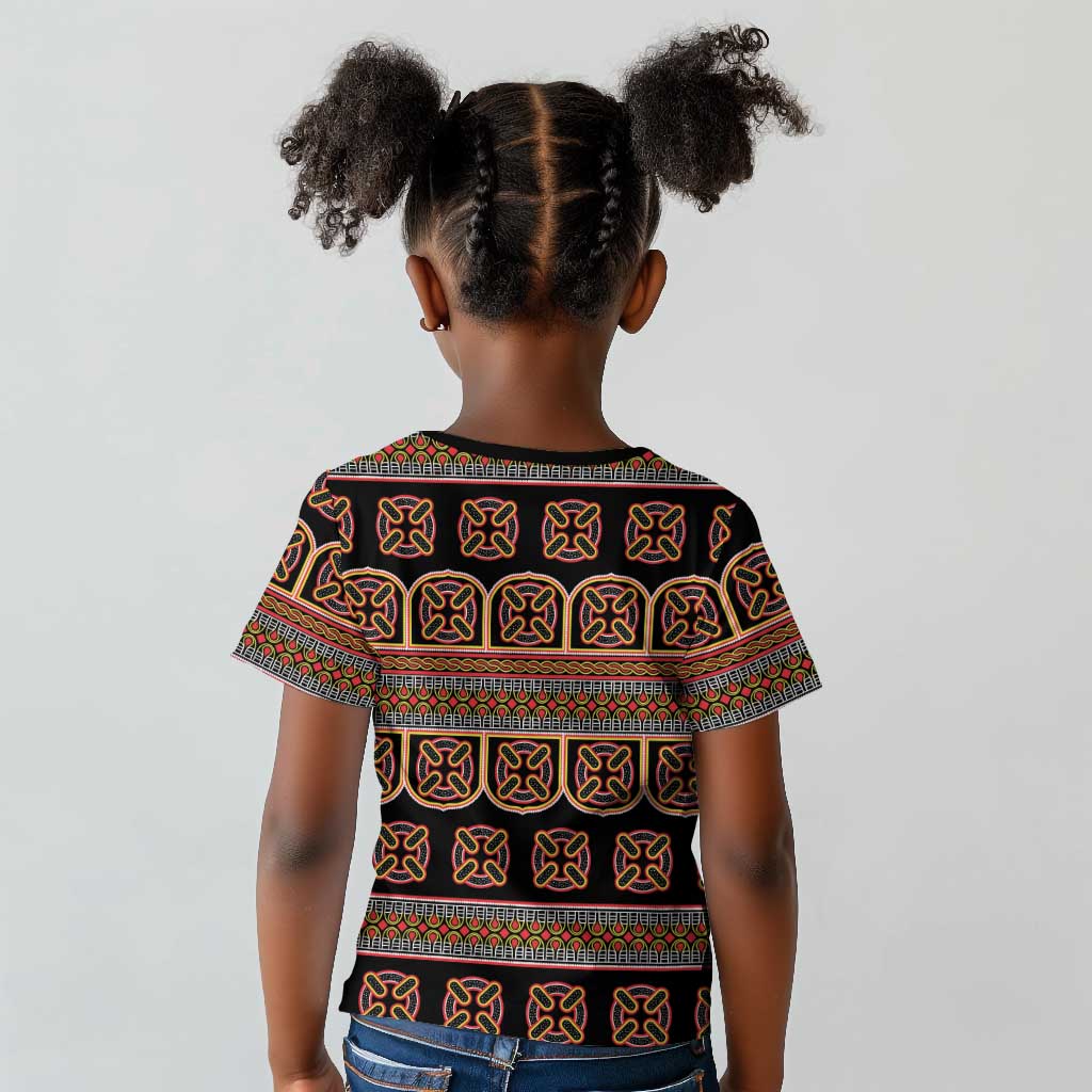 Bamenda Toghu Kid T shirt Cameroon Traditional Pattern