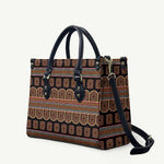 Bamenda Toghu Leather Bag Cameroon Traditional Pattern