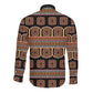 Bamenda Toghu Long Sleeve Button Shirt Cameroon Traditional Pattern