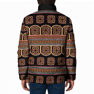 Bamenda Toghu Padded Jacket Cameroon Traditional Pattern