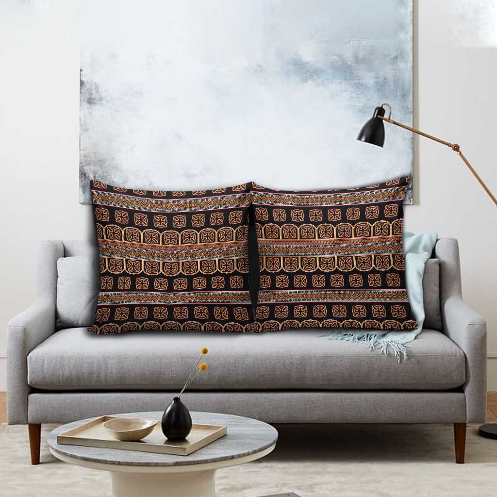 Bamenda Toghu Pillow Cover Cameroon Traditional Pattern