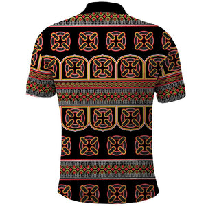Bamenda Toghu Polo Shirt Cameroon Traditional Pattern