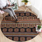 Bamenda Toghu Round Carpet Cameroon Traditional Pattern