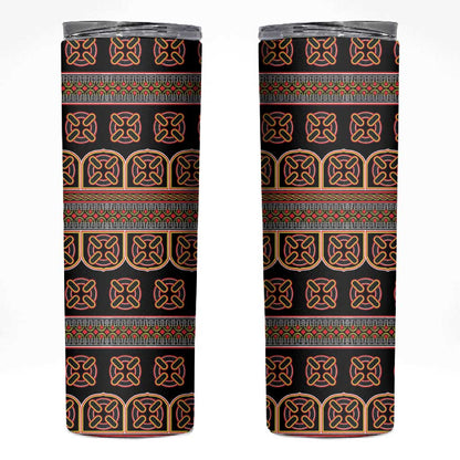 Bamenda Toghu Skinny Tumbler Cameroon Traditional Pattern