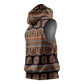 Bamenda Toghu Sleeveless Hoodie Cameroon Traditional Pattern