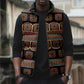 Bamenda Toghu Sleeveless Puffer Jacket Cameroon Traditional Pattern