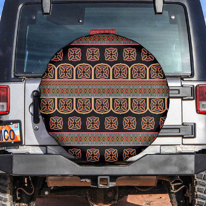 Bamenda Toghu Spare Tire Cover Cameroon Traditional Pattern