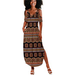 Bamenda Toghu Summer Maxi Dress Cameroon Traditional Pattern