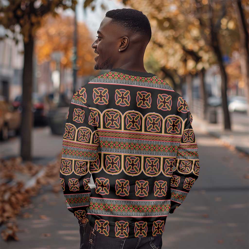Bamenda Toghu Sweatshirt Cameroon Traditional Pattern