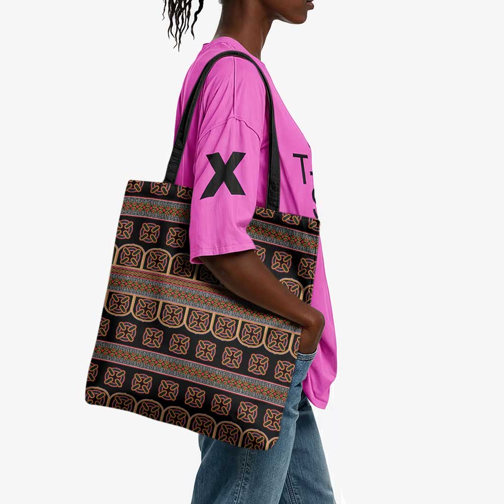 Bamenda Toghu Tote Bag Cameroon Traditional Pattern