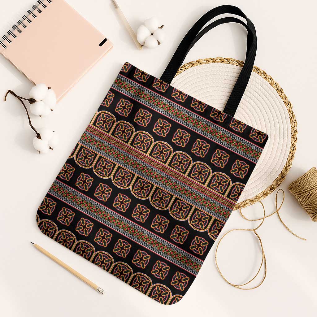 Bamenda Toghu Tote Bag Cameroon Traditional Pattern
