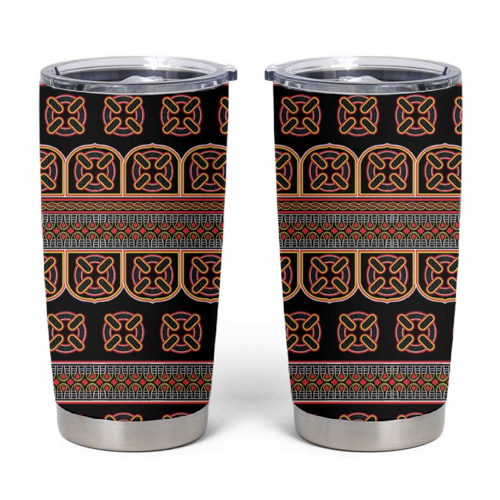 Bamenda Toghu Tumbler Cup Cameroon Traditional Pattern
