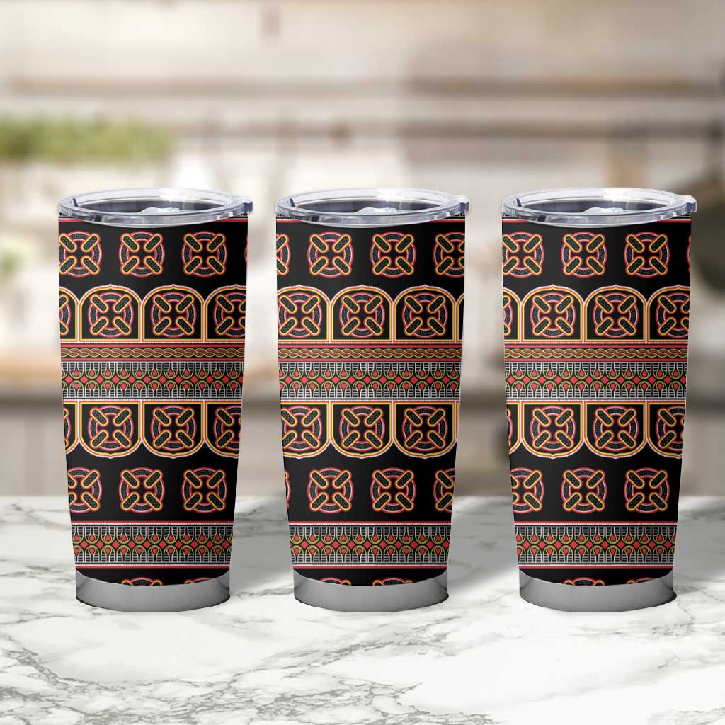 Bamenda Toghu Tumbler Cup Cameroon Traditional Pattern