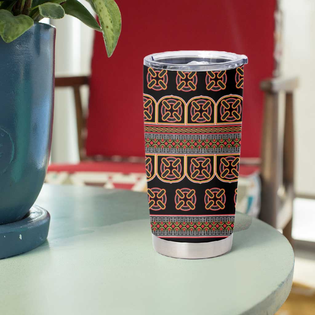 Bamenda Toghu Tumbler Cup Cameroon Traditional Pattern