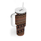 Bamenda Toghu Tumbler With Handle Cameroon Traditional Pattern