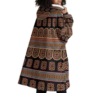 Bamenda Toghu Wearable Blanket Hoodie Cameroon Traditional Pattern