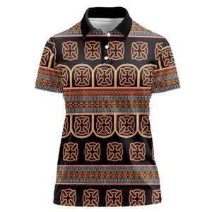 Bamenda Toghu Women Polo Shirt Cameroon Traditional Pattern