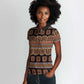 Bamenda Toghu Women Polo Shirt Cameroon Traditional Pattern