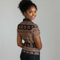 Bamenda Toghu Women Polo Shirt Cameroon Traditional Pattern