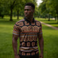 Bamenda Toghu Zipper Polo Shirt Cameroon Traditional Pattern