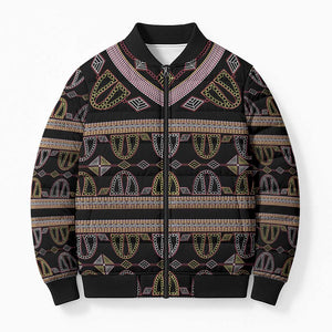 Cameroon Bomber Puffer Jacket Toghu Pattern Heritage