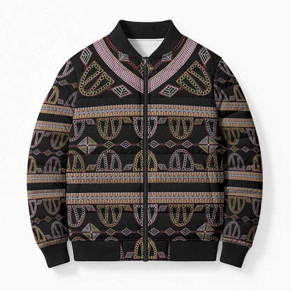 Cameroon Bomber Puffer Jacket Toghu Pattern Heritage