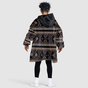 Cameroon Kid Wearable Blanket Hoodie Toghu Pattern Heritage