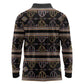 Cameroon Long Sleeve Polo Shirt Toghu Pattern Heritage