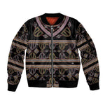 Cameroon Sleeve Zip Bomber Jacket Toghu Pattern Heritage