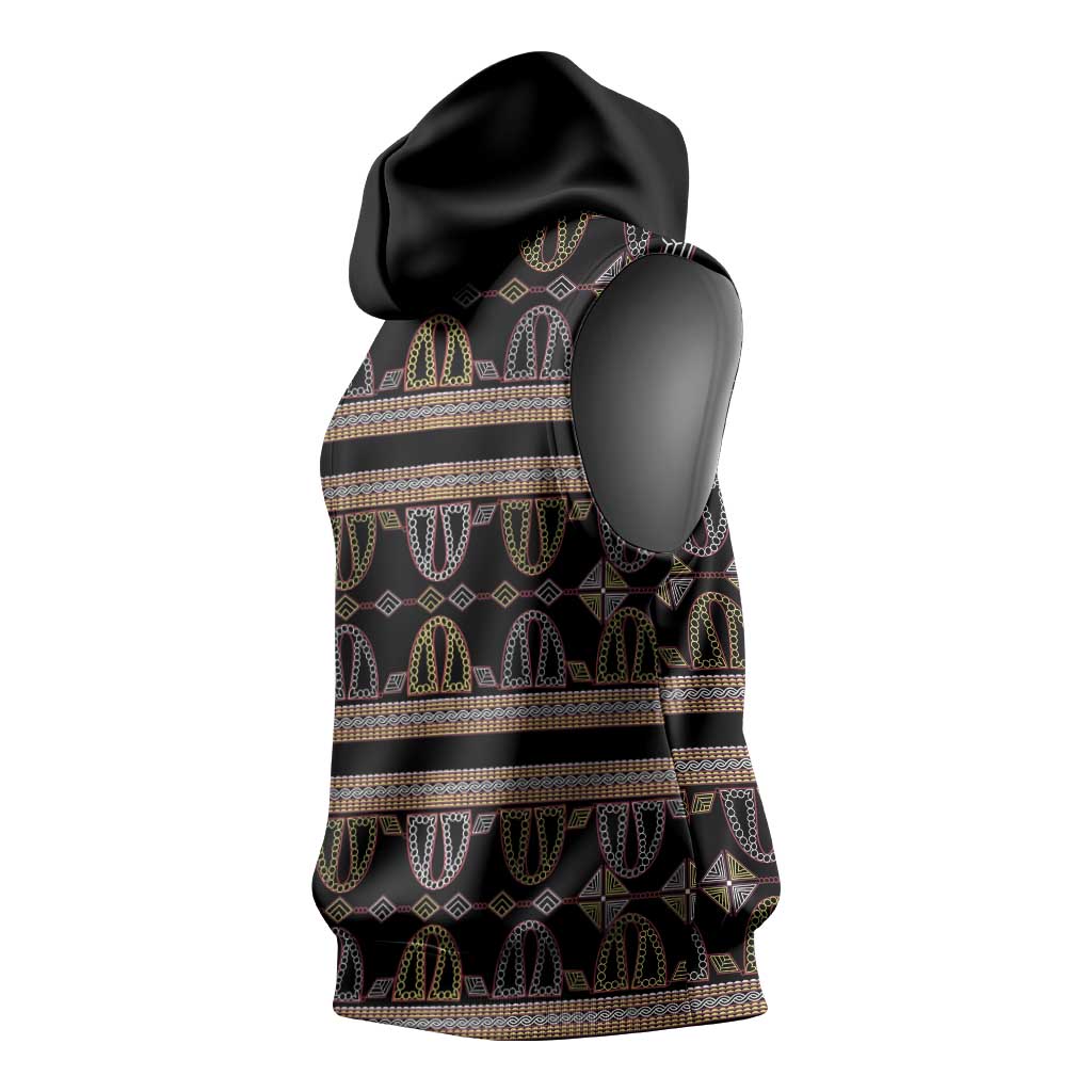 Cameroon Sleeveless Hoodie Toghu Pattern Heritage