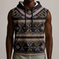 Cameroon Sleeveless Hoodie Toghu Pattern Heritage