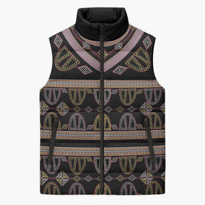 Cameroon Sleeveless Puffer Jacket Toghu Pattern Heritage