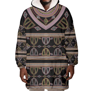 Cameroon Wearable Blanket Hoodie Toghu Pattern Heritage