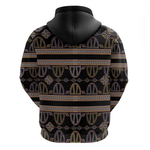 Cameroon Zip Hoodie Toghu Pattern Heritage