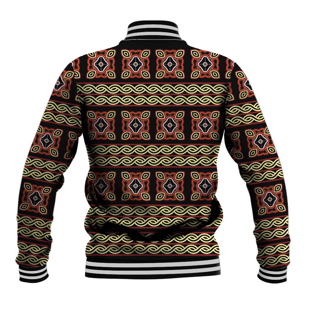 Cameroon Traditional Pattern Baseball Jacket Bamenda Royal Toghu