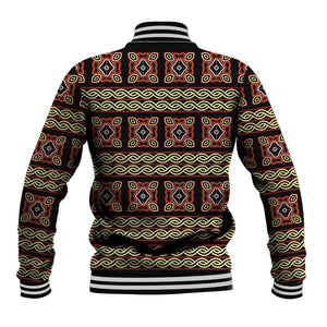 Cameroon Traditional Pattern Baseball Jacket Bamenda Royal Toghu