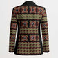 Cameroon Traditional Pattern Blazer Bamenda Royal Toghu