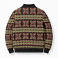 Cameroon Traditional Pattern Bomber Puffer Jacket Bamenda Royal Toghu