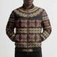 Cameroon Traditional Pattern Bomber Puffer Jacket Bamenda Royal Toghu