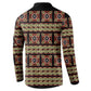 Cameroon Traditional Pattern Button Sweatshirt Bamenda Royal Toghu