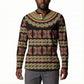 Cameroon Traditional Pattern Button Sweatshirt Bamenda Royal Toghu