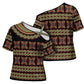 Cameroon Traditional Pattern Cross Shoulder Shirt Bamenda Royal Toghu