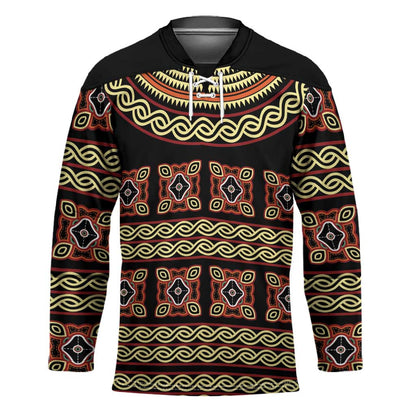 Cameroon Traditional Pattern Hockey Jersey Bamenda Royal Toghu