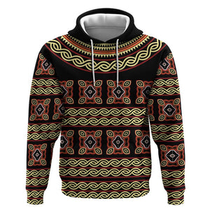Cameroon Traditional Pattern Hoodie Bamenda Royal Toghu