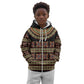 Cameroon Traditional Pattern Kid Hoodie Bamenda Royal Toghu