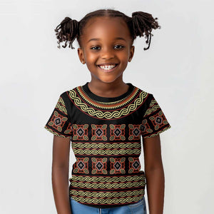Cameroon Traditional Pattern Kid T shirt Bamenda Royal Toghu